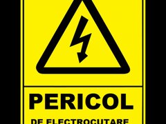 Placuta de avertizare pentru pericol de electrocutare